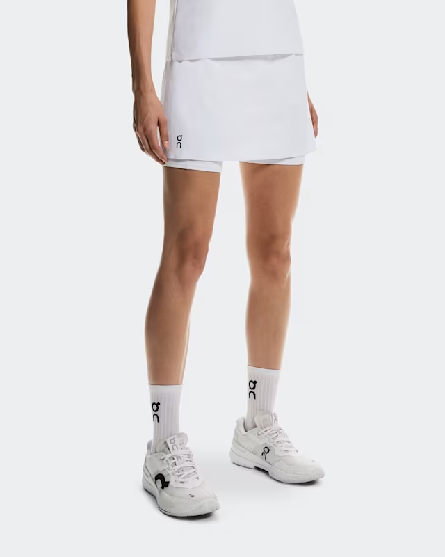Saia Short On Court Skirt Split - Branca